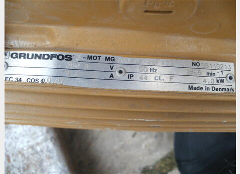 Pompe multicellulaire Grundfoss Mod&eacute;le 8642/R9040 4 m3/h