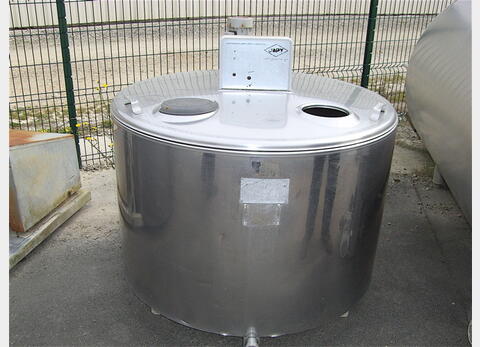 Cuve avec groupe de froid, INOX 304L - Cylindrique verticale sur pied