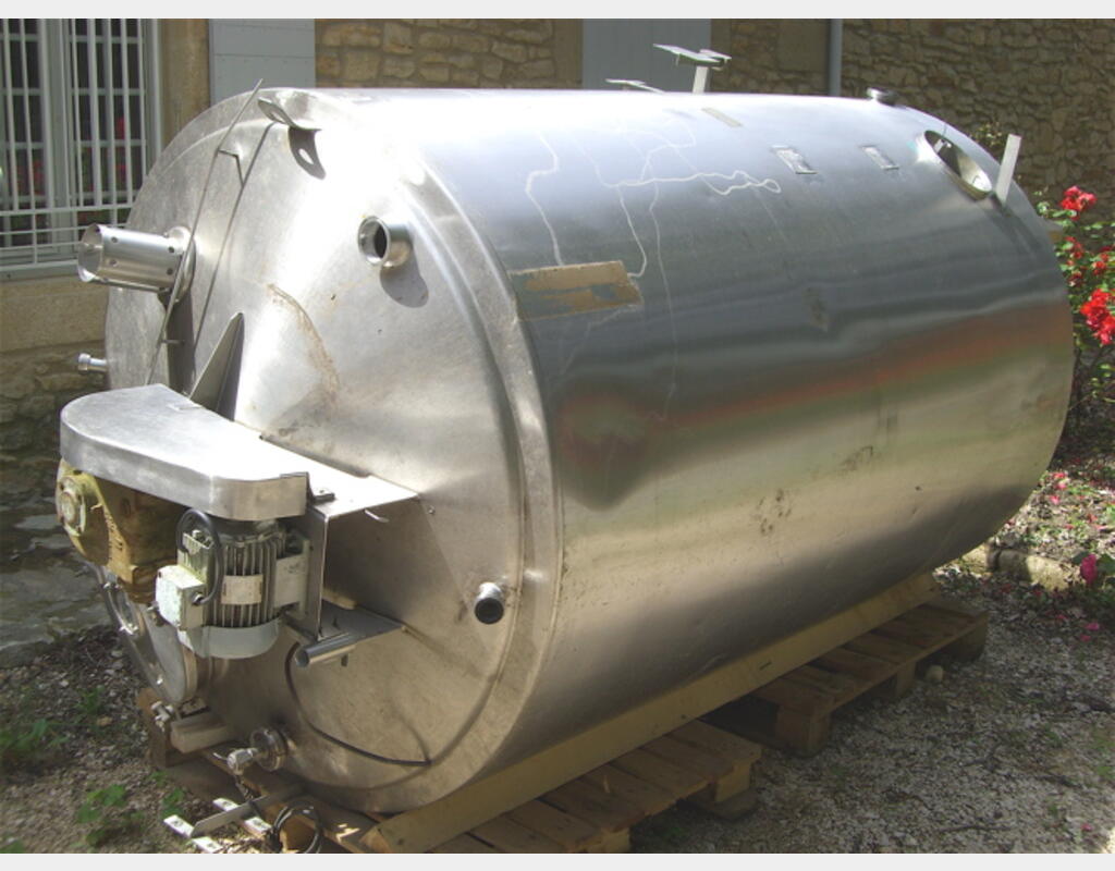 Cuve de mélange, INOX 304L - Cylindrique sur 4 pieds