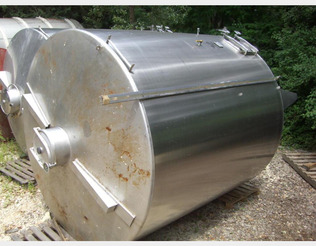 Cuve de stockage , INOX 304  - Fond conique sur pieds