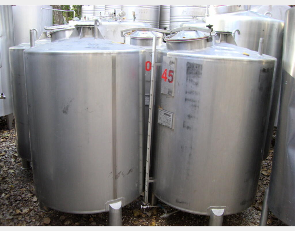 Cuve Inox 304L de stockage, occasion 1.100 Litres VIEIRINOX