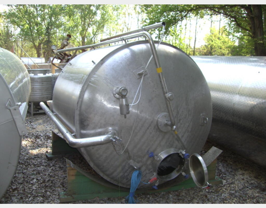 Cuve de stockage, INOX 304L - Cylindrique verticale sur pied