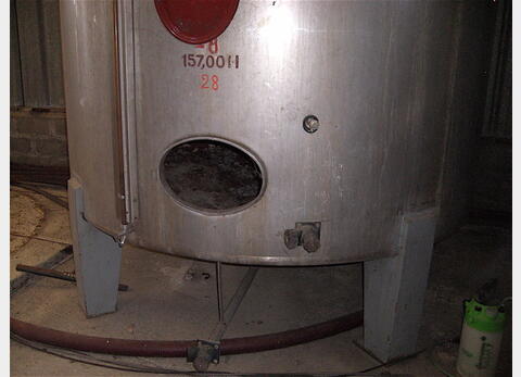 Cuve de stockage, INOX - Cylindrique verticale sur pied