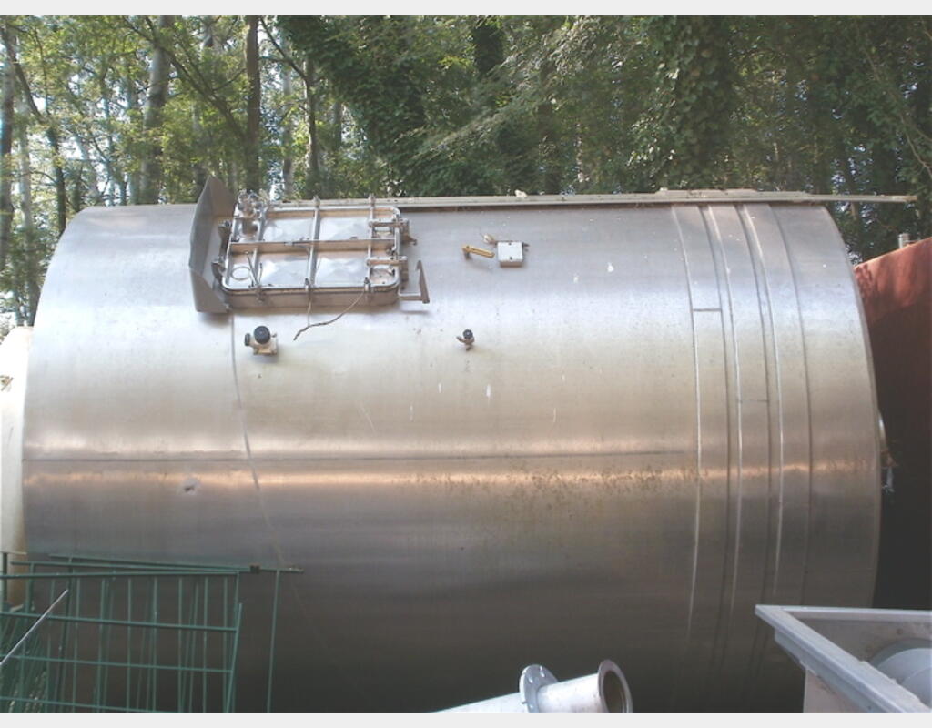 Cuve de stockage INOX 304L - Cylindrique verticale sur jupe
