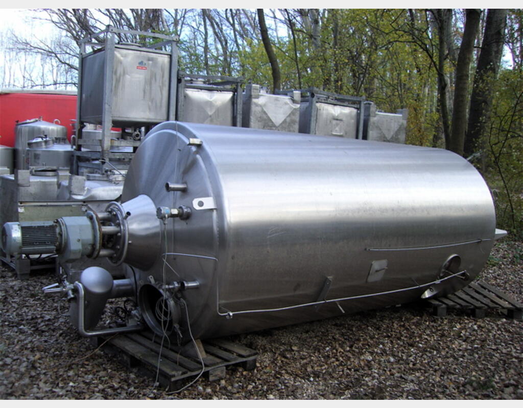 Cuve de mélange, INOX 304L - Cylindrique sur pieds