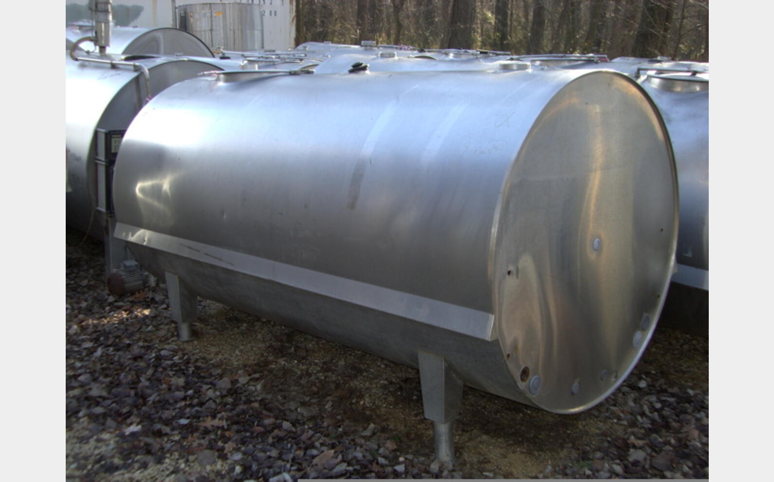 Cuve de stockage, INOX 304L - Cylindrique horizontale sur pieds