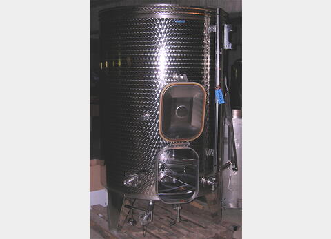 Cuve de stockage, INOX 304 - Cylindrique verticale sur pied
