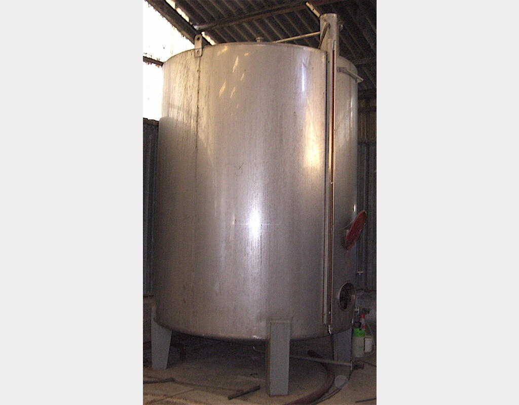 Cuve de stockage, INOX - Cylindrique verticale sur pied