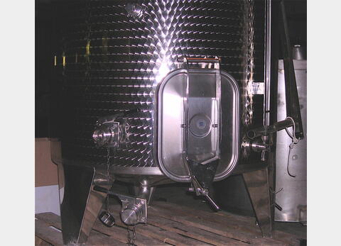 Cuve de stockage, INOX 304 - Cylindrique verticale sur pied