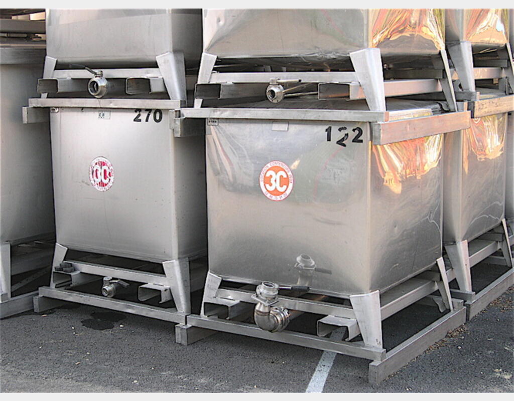 Conteneur Inox 316L - Parallélépipèdique sur chassis