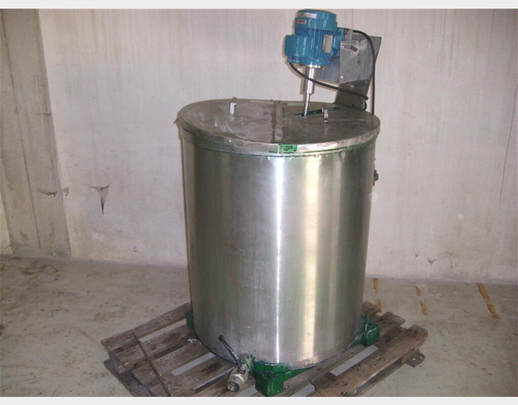 Cuve de mélange, INOX 304L - Cylindrique verticale