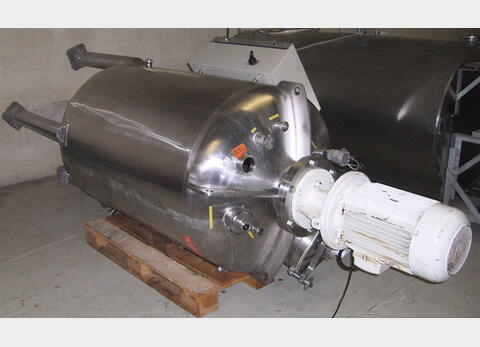Cuve de mélange, INOX 316L - Cylindrique verticale sur pieds