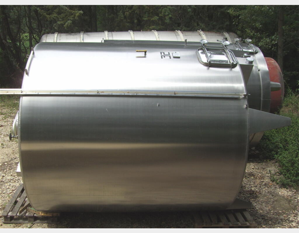 Cuve de stockage , INOX 304  - Fond conique sur pieds