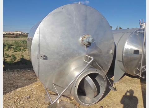 Cuve de stockage  INOX - Cylindrique verticale sur jupe