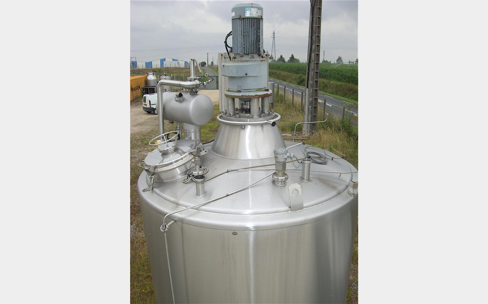 Cuve Inox304L de M&eacute;lange, occasion 6.300 Litres Agroalimentaire, PIERRE GUERIN