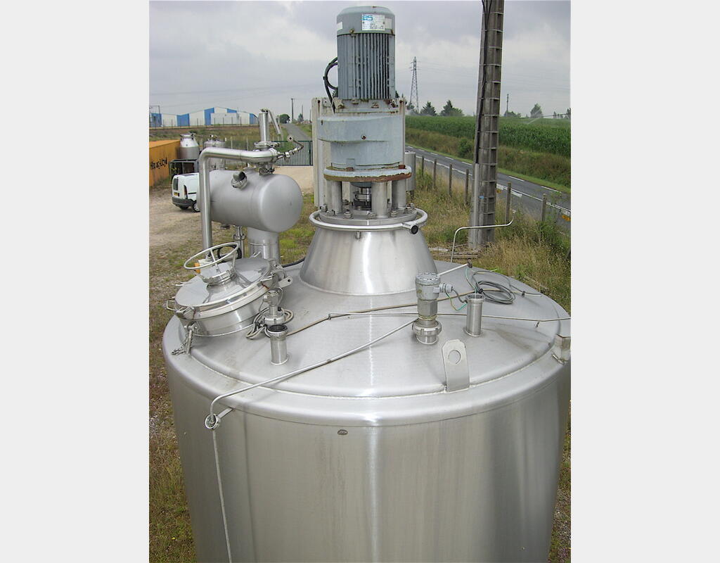 Cuve de mélange, INOX 304L - Cylindrique sur pieds