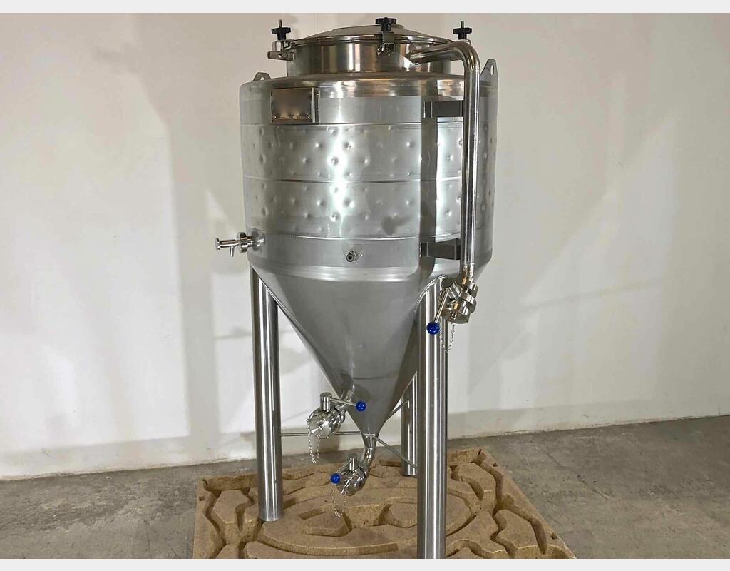 304 stainless steel vat - Closed on feet - Cylindro-conical