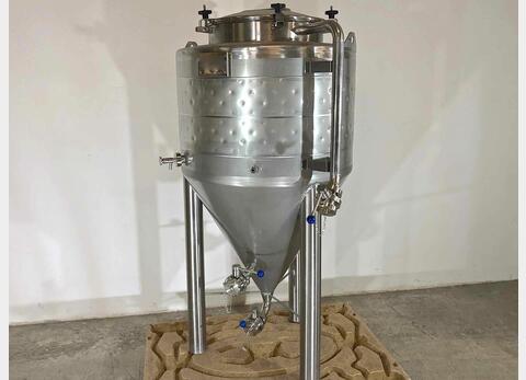 304 stainless steel vat - Closed on feet - Cylindro-conical