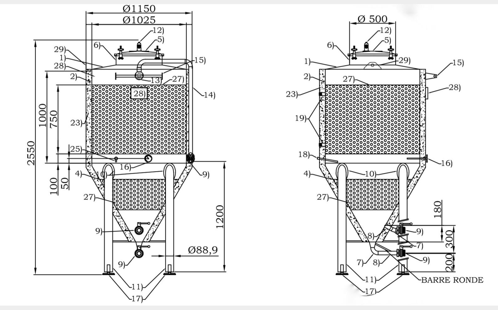 Cuve isol&eacute;e - 12 HL 12 HL (1200 Litres) ARSILAC