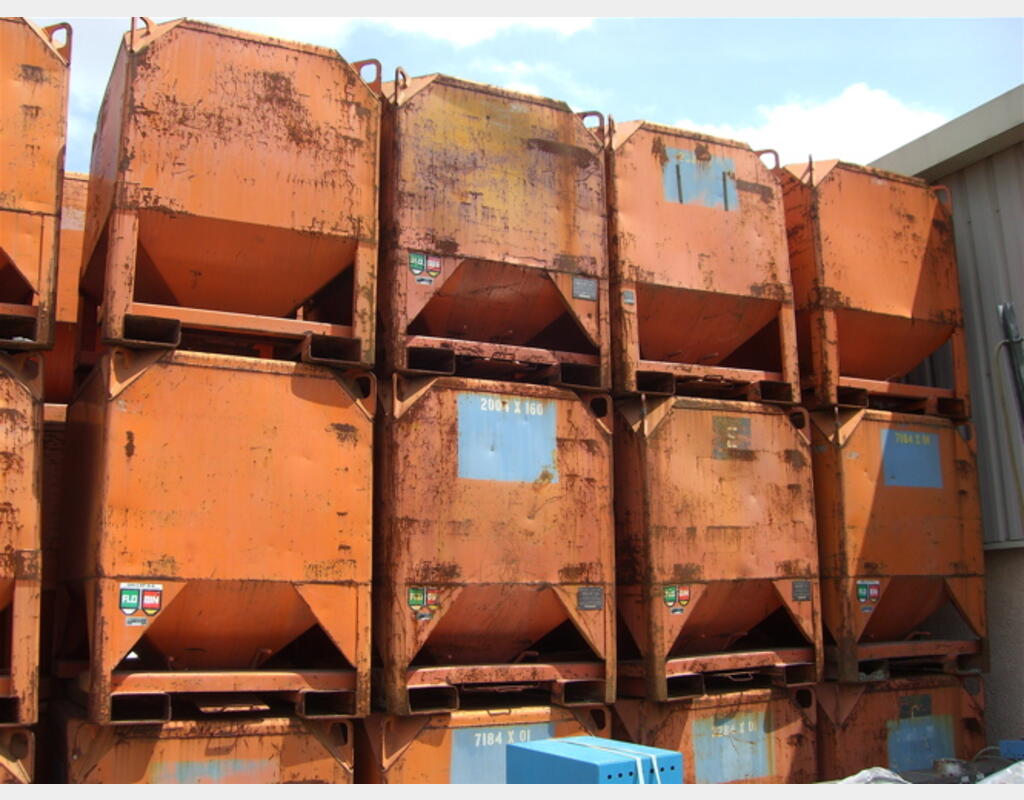 Conteneur Acier FLO-BIN de 1500 L - Pour stockage de poudres ou granul&eacute;s