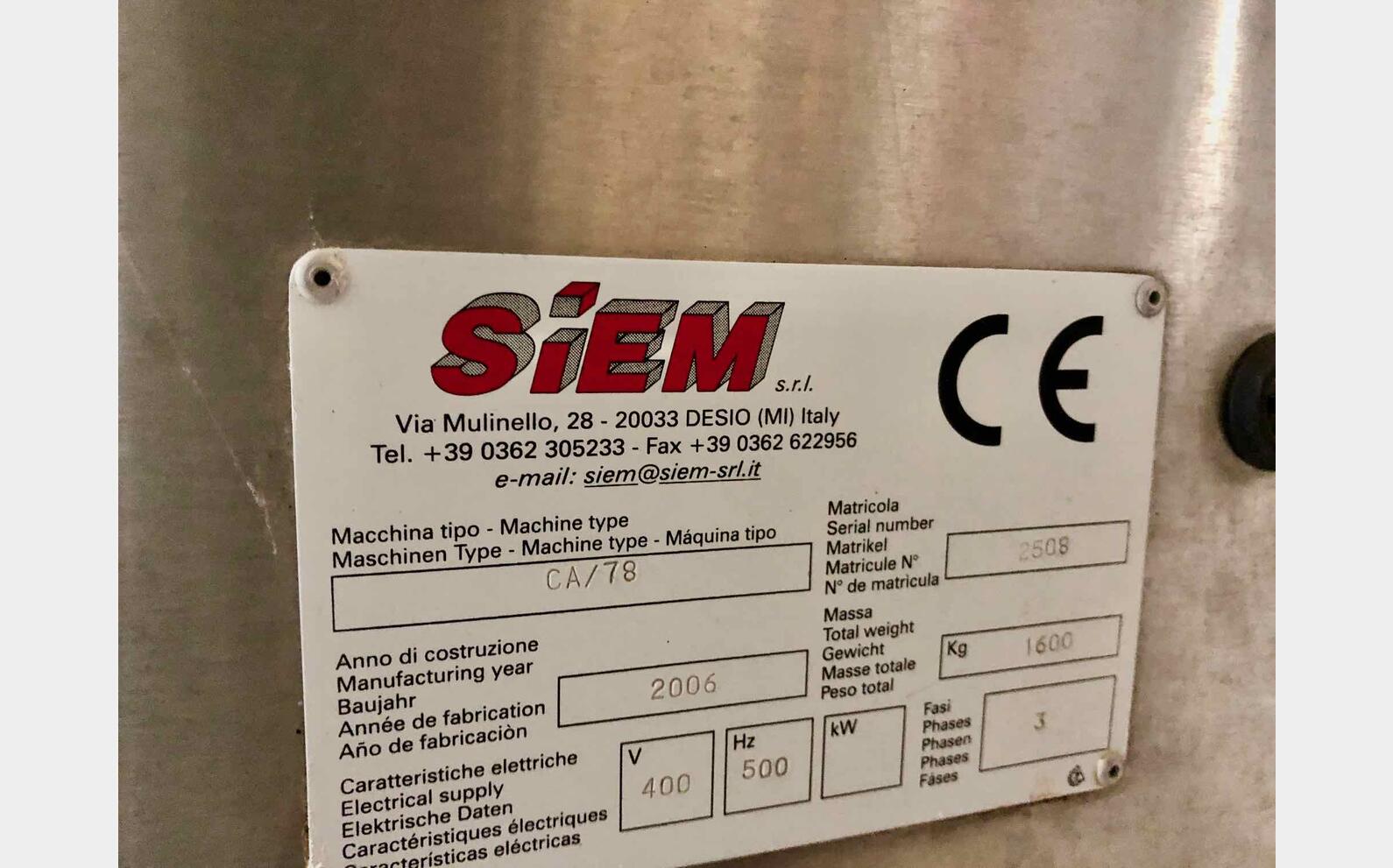 Capsuleuse &agrave; Vis SIEM SIEM