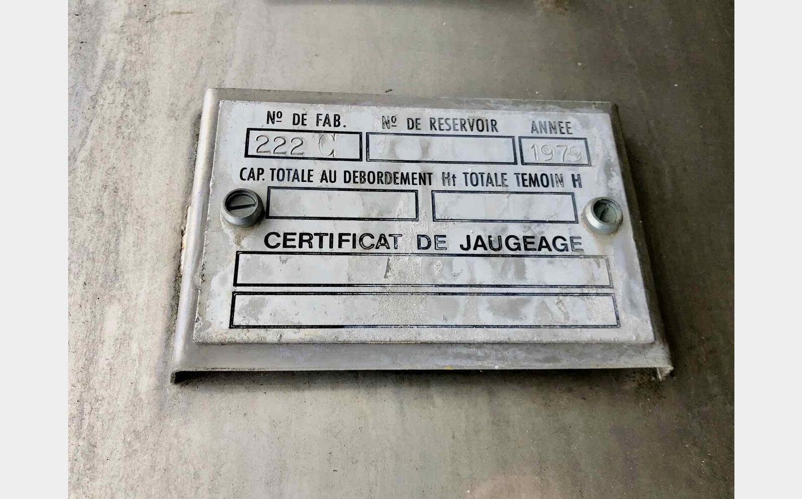 Stainless steel tank  150 HL (15 000 liters)