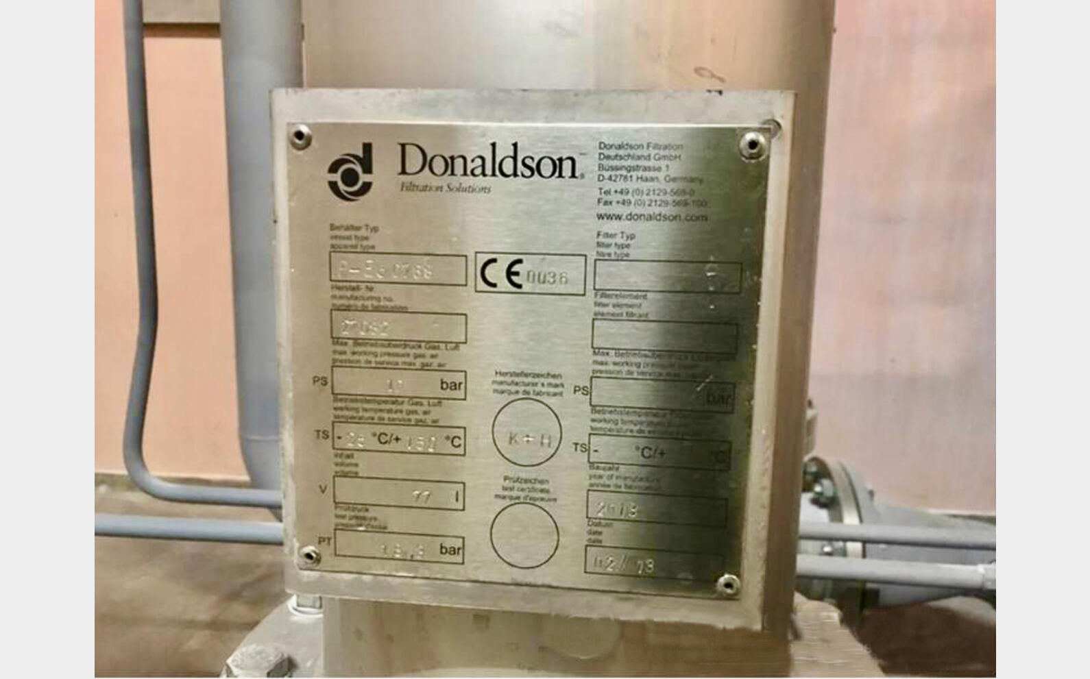 Filtre - PEG 0768 DONALDSON