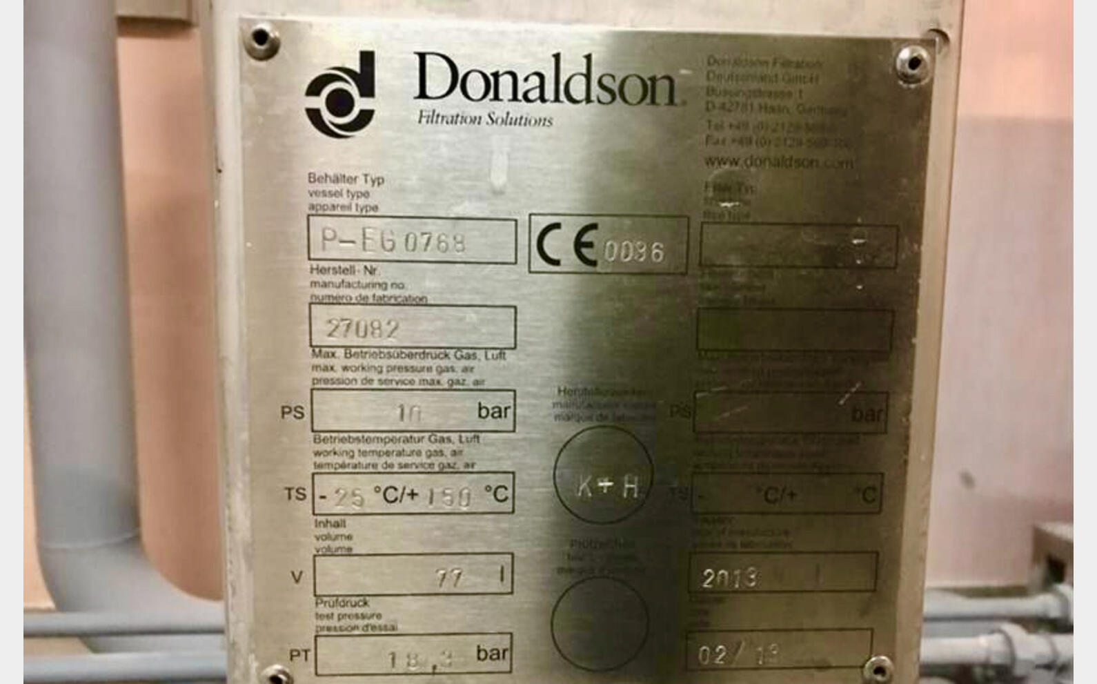 Filter - PEG 0768 DONALDSON