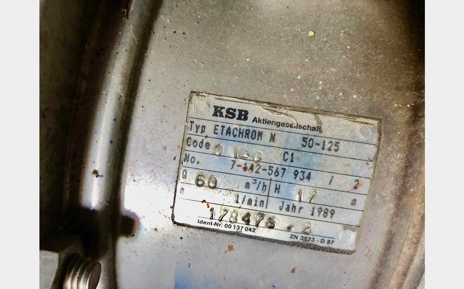 Pump 50 m3/H KSB