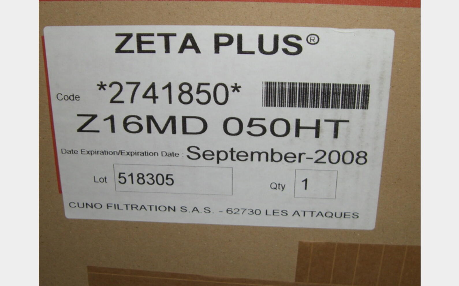 Consommable pour carter PALL PU0118