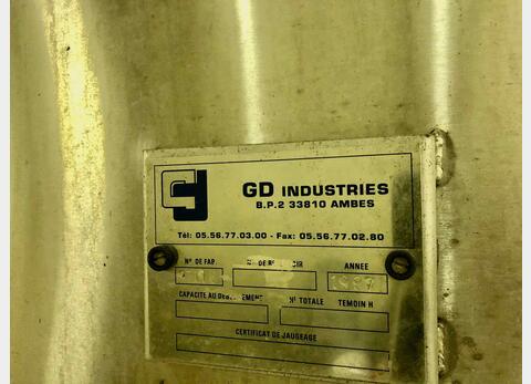 Cuve inox - 105 HL 105 HL (10 500 Litres) GD INDUSTRIES