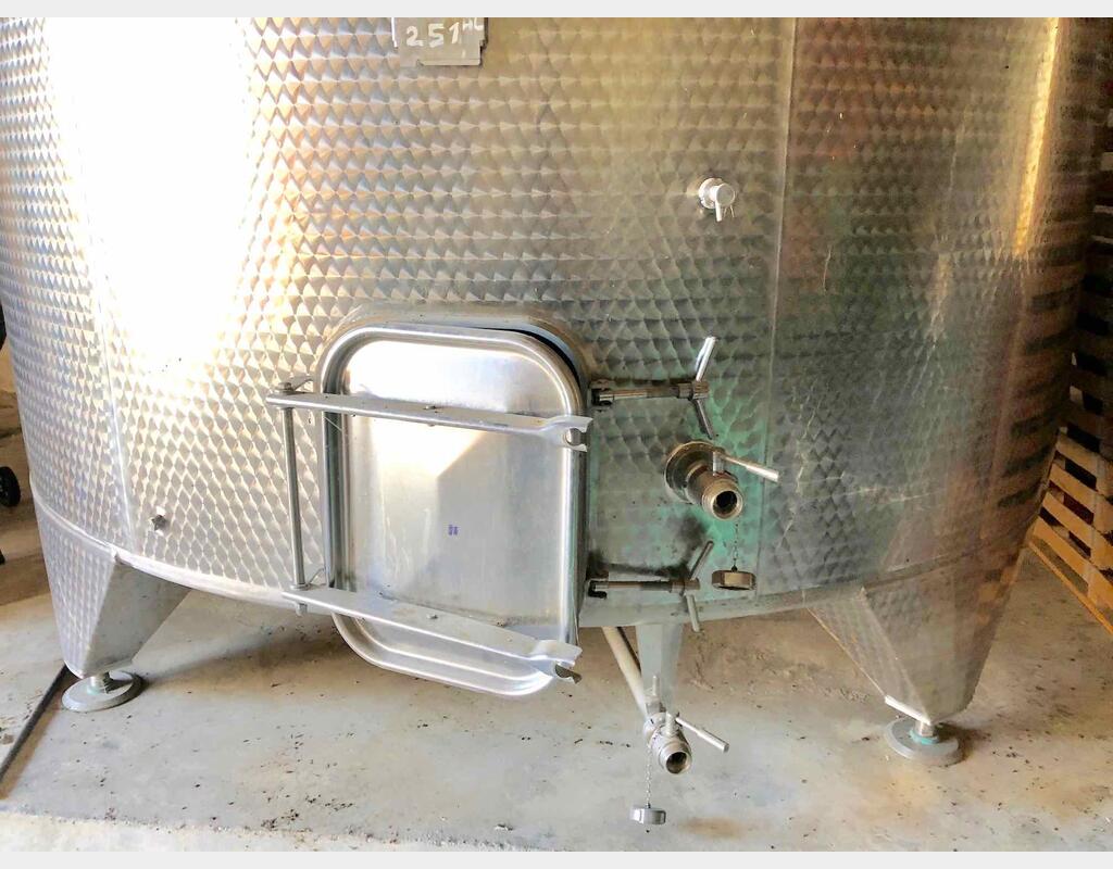 Cuve inox 304 - Fond conique sur pieds