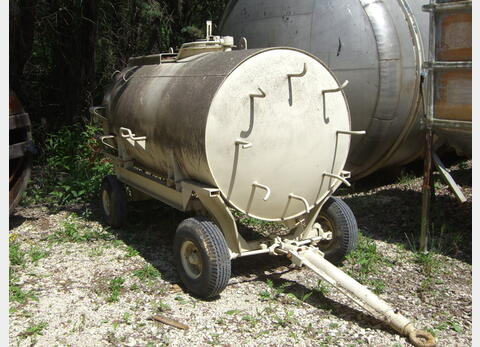 Citerne horizontale de 4000 litres ALU - Chassis mobile sur 4 roues