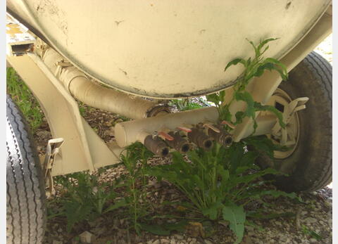 Citerne horizontale de 4000 litres ALU - Chassis mobile sur 4 roues