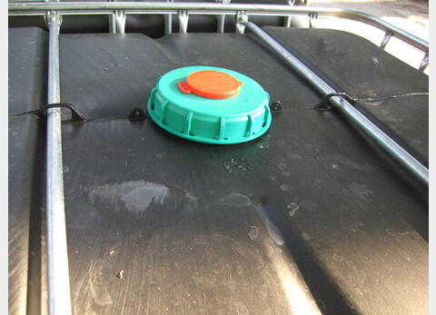 Conteneur plastique 1000 L. - parallélépipèdique Noir