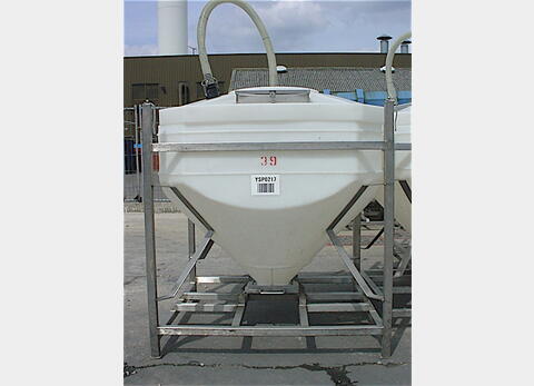 Conteneur PLASTIQUE de 500 litres - Stockage de vrac (poudre ou granulé)