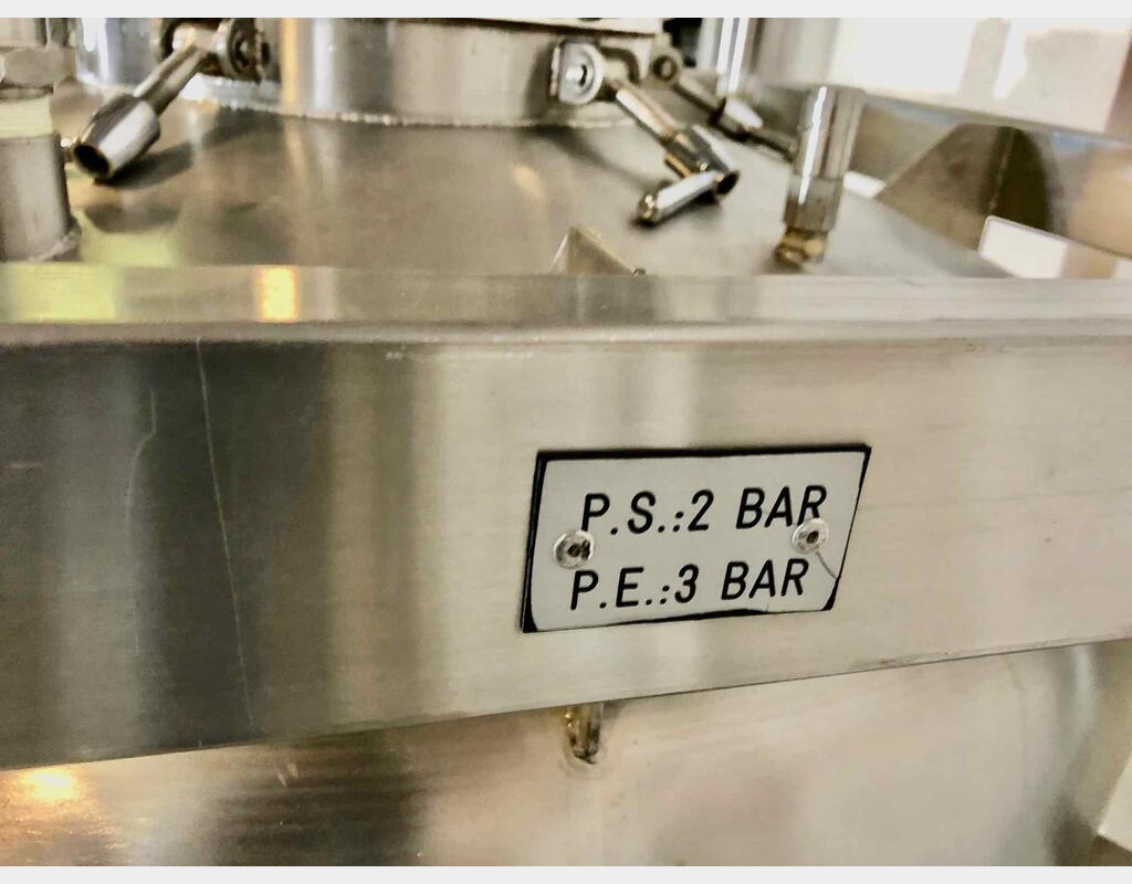 Conteneur inox 304L - Pression 2 bars 5.5HL (550 litres) 3C