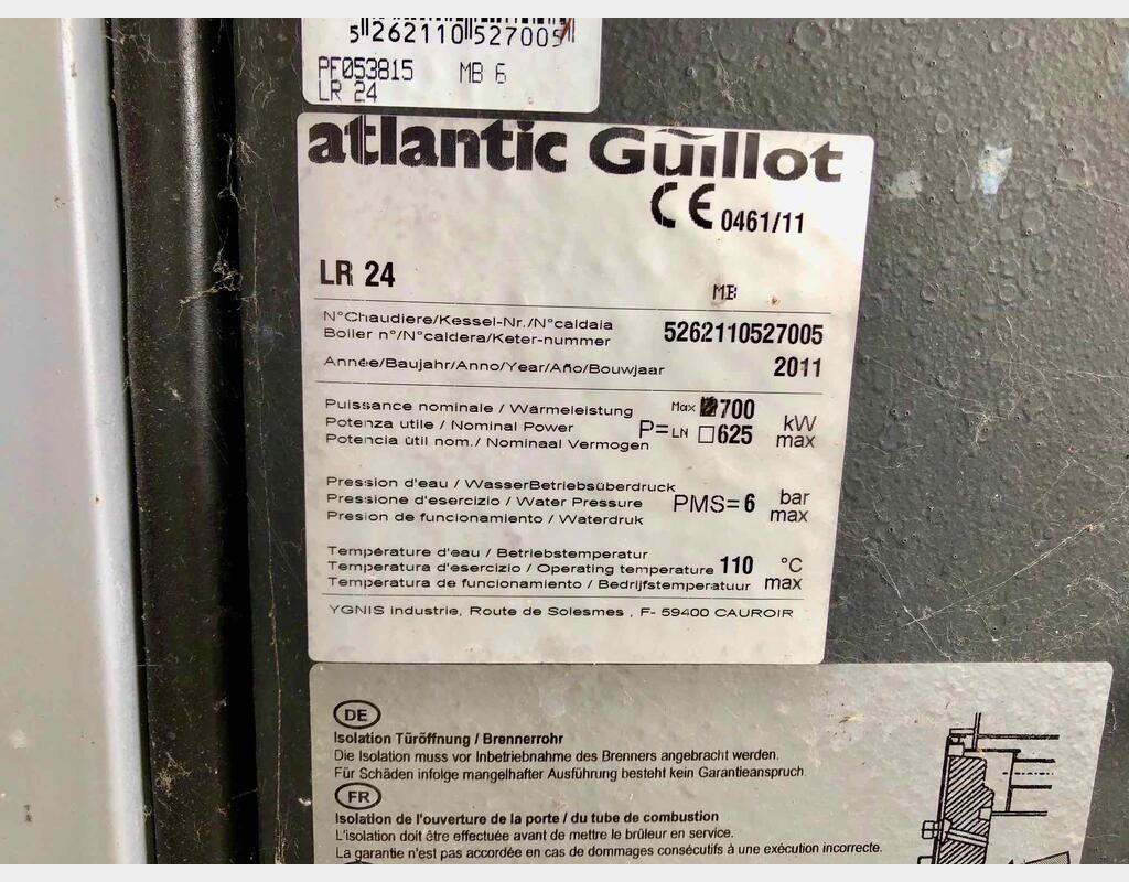 Chaudi&egrave;re - 700 kW / 6 bar 7 kW - 6 bar ATLANTIC GUILLOT