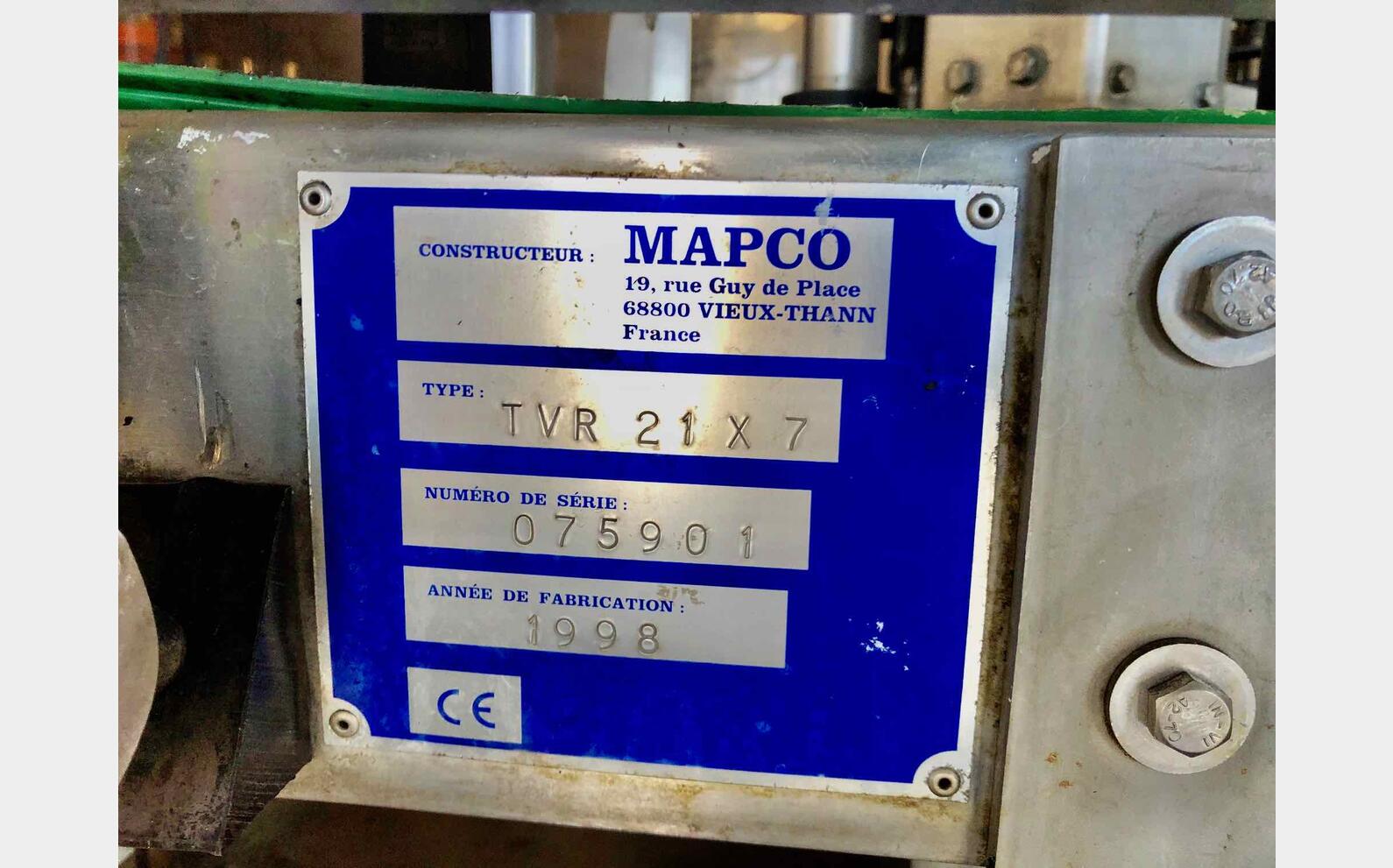 Bottling machine - TVR21 Year 1998 MAPCO