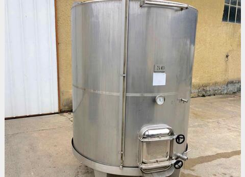 Stainless steel tank - Closed - On feet 50 HL (5 000 liters)