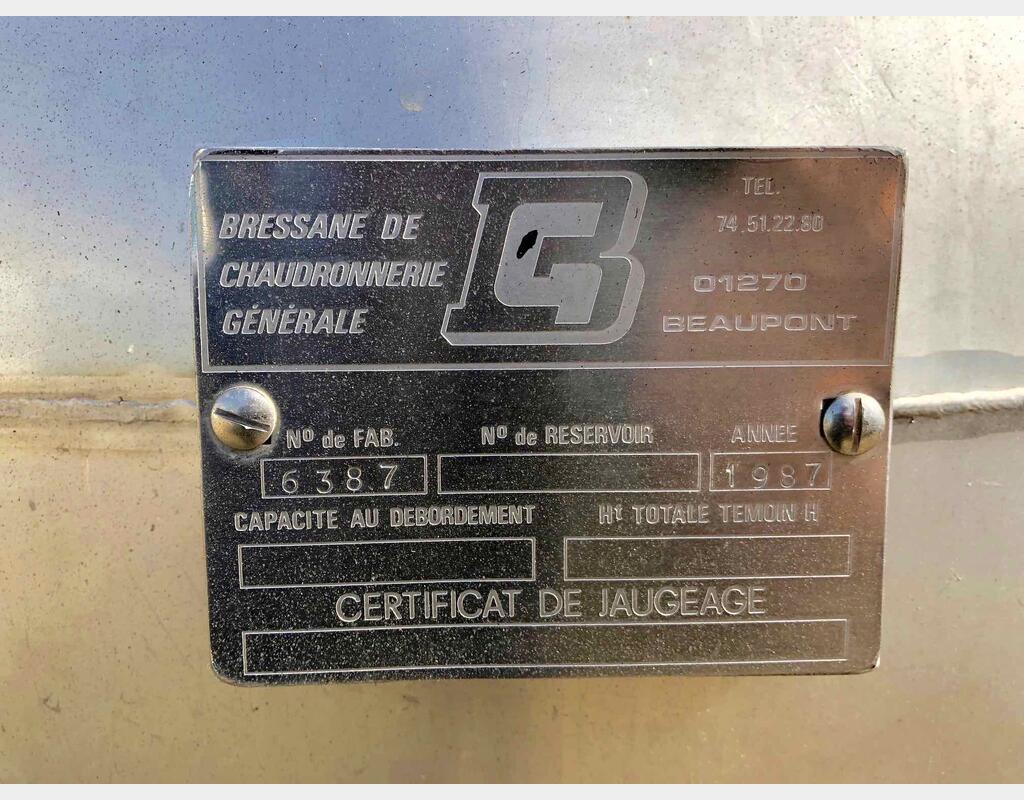 Stainless steel tank
