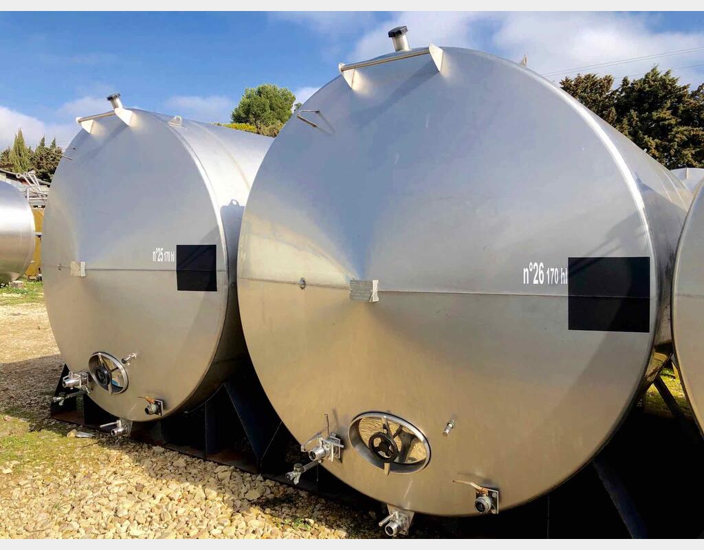 Cuve inox - Horizontale 170 HL ( 17 000 litres)