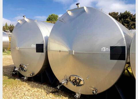 Stainless steel tank - With cooling plates 170 HL (17 000 liters)