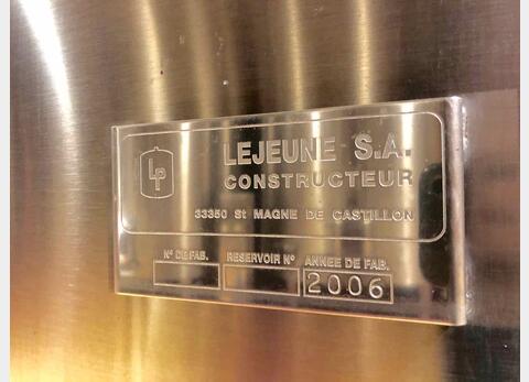 Stainless steel tank  64 HL (6400 litrres) LE JEUNE