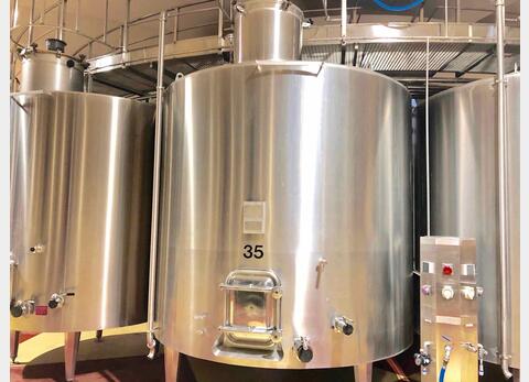 Cuve de vinification inox 304 - Avec drapeaux