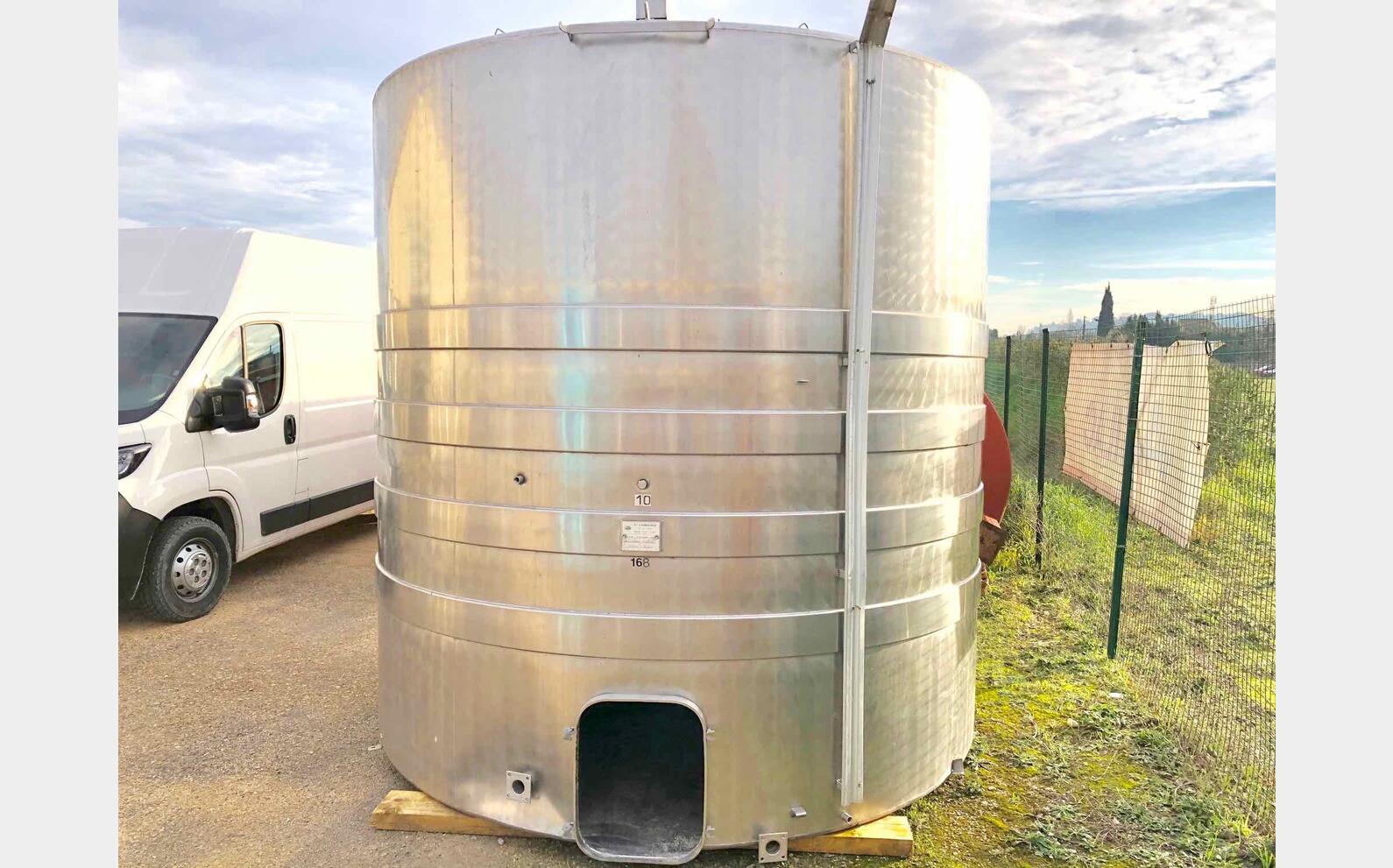 Cuve inox - Fond plat 150 HL (15 000 litres)