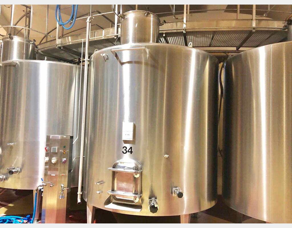 Cuve inox 304 - Avec drapeaux 100 HL (10 000 litres) ETA
