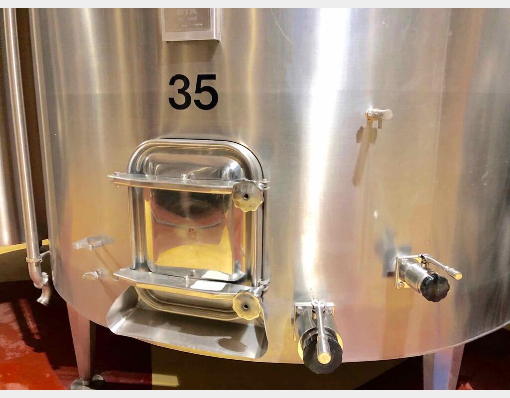 Cuve de vinification inox 304 - Avec drapeaux