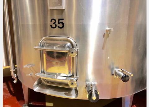 Cuve de vinification inox 304 - Avec drapeaux