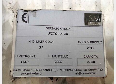 Cuve inox - Ferm&eacute;e 50 HL (5 000 litres) SM INOX